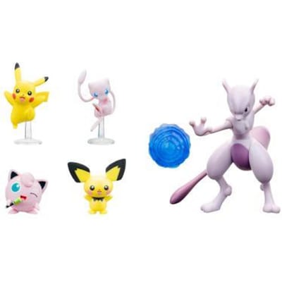 POKEMON - Battle Fig 30th Anniversary Multipack 5-Pack Pikachu #1, Pichu, Mew, Jigglypuff #1, & Ceruledge
