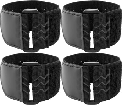 Set van 4 bevestigingsmiddelen voor ski's, elastische banden, kabelbinders en straps voor het veilig bundelen en beschermen van je spullen