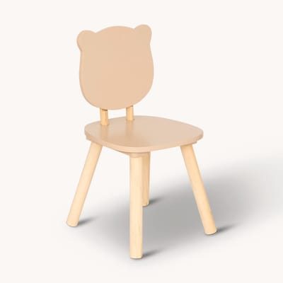 BEAU by Bo Kids Kindertafel + Kinderstoel Teddybeer - Beige