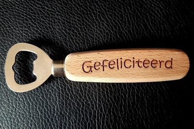 Schubie - Flesopener Gefeliciteerd - Cadeau - Bieropener