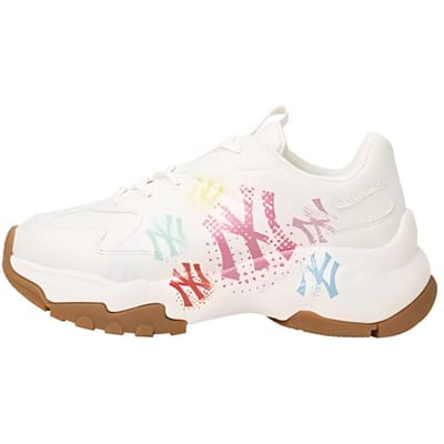 MLB Big Ball Chunky Graffiti New York Yankees Retro Slipbestendig Duurzaam Lichtgewicht Verhoogde Hoogte Lage Top Dad Schoenen 32SHCG111-50I 39 white