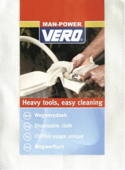 Vero wegwerpdoek - 350x380mm - wit pluisvrij (Per 25 stuks)