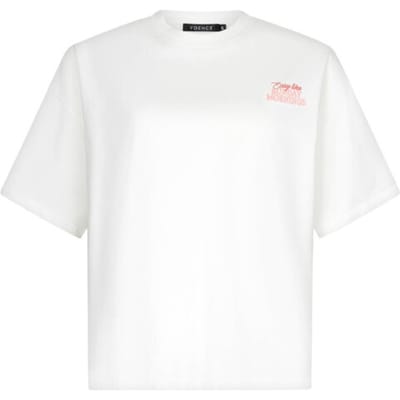 Ydence T-shirt Sunday Mornings Tops & T-shirts Dames - Shirt - Gebroken wit - Maat XS