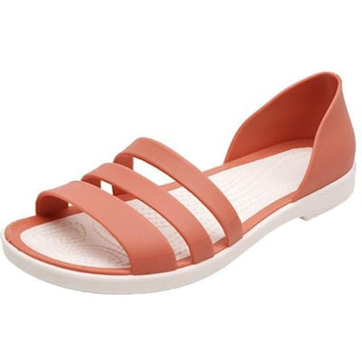 Dames Zomer Platte Sandalen Open Teen Slides Slippers Snoepkleurige Casual Strand Buiten Dames Jelly Schoenen 41 oranje