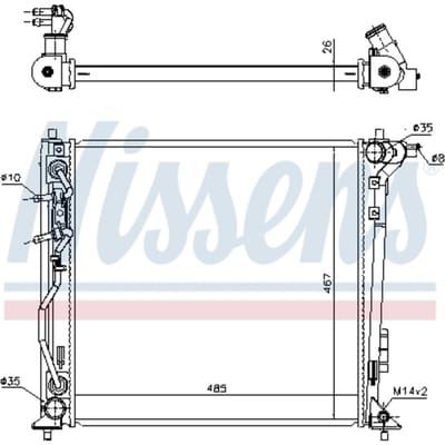 Radiator, motorkoeling NISSENS 606606