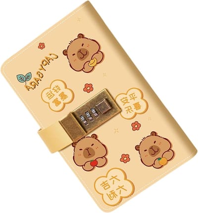 Spaarboek Organizer - Geld Planner - Geld Beheren - Met Cijferslot - 100 Enveloppen - Capybara