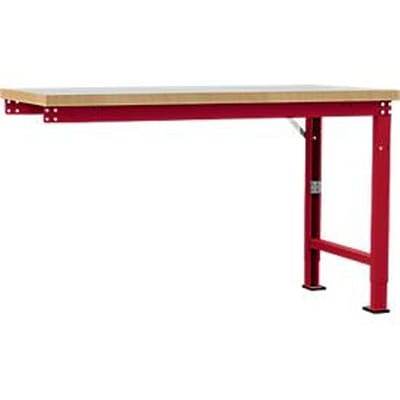 Manuflex aanbouw-werkbank Profi speciaal, tafelblad kunststof, 1500 x 700 mm, robijnrood