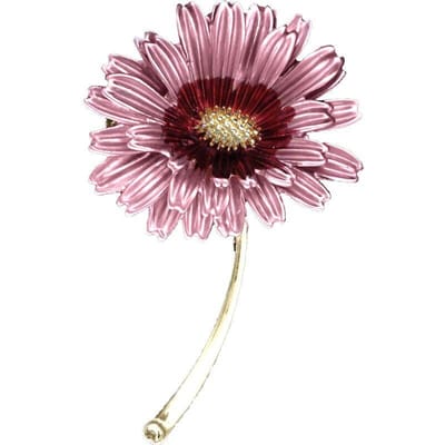 Trendy Emaille Roze Margriet Broche Bloem Speld Voor Vrouwen Cadeau Eenvoudige Accessoires brown