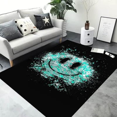 3D Graffiti Smiley Gezicht Vloerkleed Tapijt Kleed voor Woonkamer Slaapkamer Bank Deurmat Decoratie Kinder Speel Anti-slip Vloermat 120*160cm