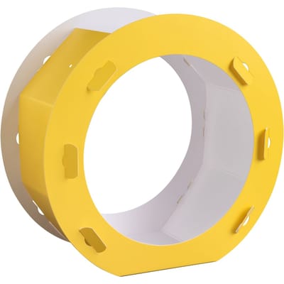 Lantaarn blanco "Rond" - Geel