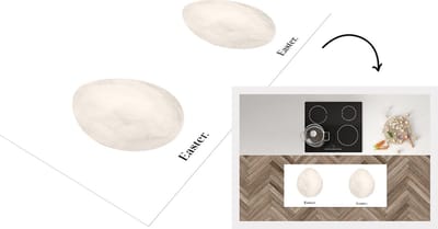 Keukenloper - Loper keuken - Quotes - Easter - Spreuken - Paasei - 120x50 cm - Keukenloper vinyl