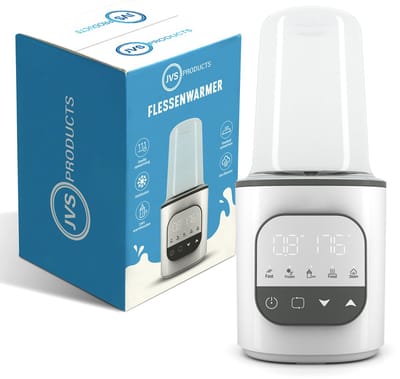 Flessenwarmer - Baby melk opwarmer - Fleswarmer - Warmhouden, ontdooien en steriliseren - Snel warm - Geschikt voor alle babyflessen - Wit