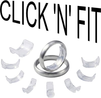 Fako Bijoux - Ringverkleiner Set Click 'n' Fit Halfrond - TPU - Ring Verkleiner - 8 Verschillende Maten - Transparant