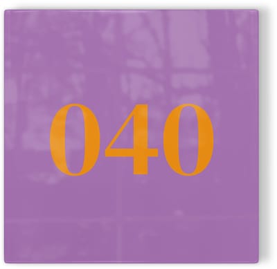 Tegeltje Eindhoven 040 - paars oranje - tegeltje stad - tegeltje met tekst