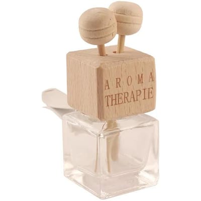 Clip de bouteille en verre vide de parfum de voiture, mignon désodorisant de voiture, Clip de parfum, sortie de ventilation, aromathérapie, accessoires automobiles beige