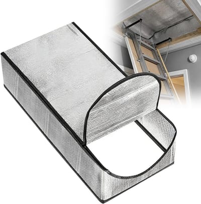 Isolatiehoes voor vlizotrap, zolderisolatie, warmte-isolatie, 64 x 138 x 278 cm, energie-efficiëntie, verlengbare ladders, bespaar op stookkosten