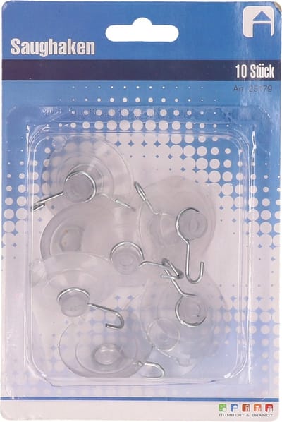 Humbert & Brandt Zuignappen ophanghaakjes - 10x - 3,2 cm - haakjes - haken