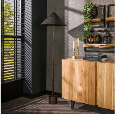 Vloerlamp Kosmos LED met Dimmer in Charcoal voor Woonkamer - Vloerlampen - 45x45x154 cm - Charcoal Kleur - Modern Design - Energiezuinige Verlichting - Verstelbare Sfeer Verlichting - Minimalistisch Stijlvol
