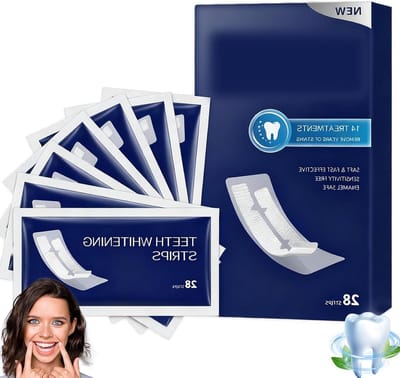 14 Pairs Whitening Strips voor Pijnloze Tandbleking, Professionele en Effectieve Verwijdering van Vlekken voor Wittere Tanden