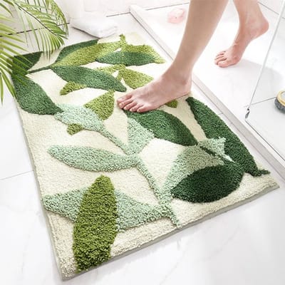 Douchemat - Badmat - Badkamermat - Badmatten - Antislip badmat - Anti Schimmel - Absorberende Badmat - antislipmat waterdoorlatend - Huidvriendelijk - Antislipmat - voor in de douche of bad - Groen - 45x65 cm