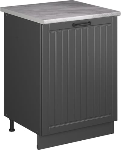 Vicco Keukenonderkast Fame-Line, Donkergrijs/Antraciet, 60 cm 1 deur met werkblad