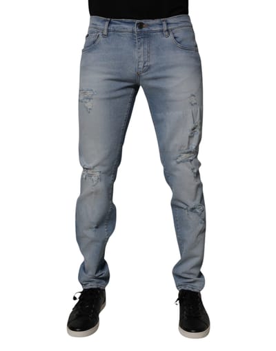 Slim Fit Versleten Jeans