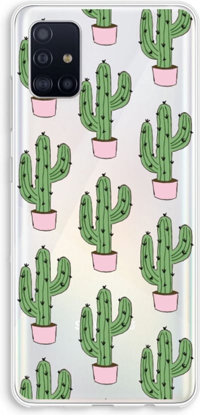 Case Company® - Hoesje geschikt voor Samsung Galaxy A51 4G hoesje - Cactus Lover - Soft Cover Telefoonhoesje - Bescherming aan alle Kanten en Schermrand