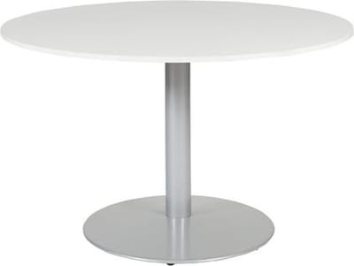 Vergadertafel - Linesto 120 rond grijs - zwart frame