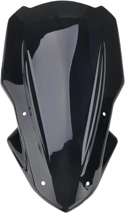 Motorfiets Windscherm - Winddeflector Voorruit - Bescherming Rijder - Bestand tegen Verkleuring - 300 g - Helder/Zwart