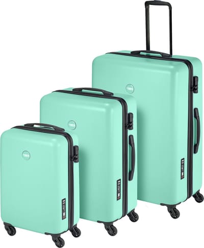 Princess Traveller PT-01 - 3-delige Kofferset - Pacific Mint - 35L Handbagage + 65L en 98L Reiskoffer - Lichtgewicht Trolley