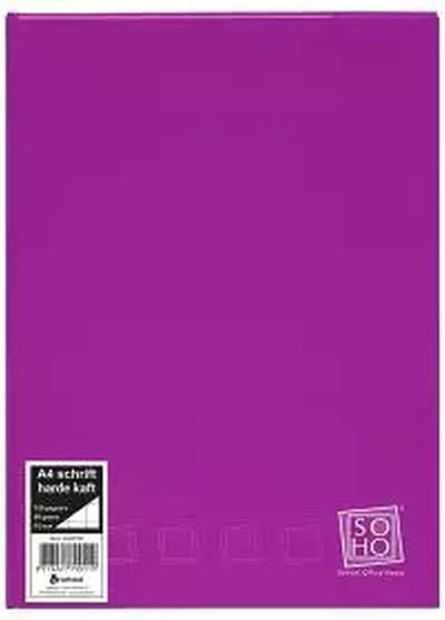 Verhaak Soho Schrift Ruit 10 mm Harde Kaft A4 Papier Paars 30 x 21 cm Back To School