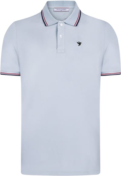 Felix Hardy Polo Shirt Korte Mouw Katoenen Pique Heren Lichtblauw - M