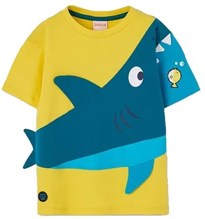 Boboli 543204 T-shirt Met Korte Mouwen Geel 24 Months Jongen