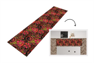 Keukenloper - Loper keuken - Bloemen - Bladeren - Design - 200x50 cm - Keukenloper vinyl