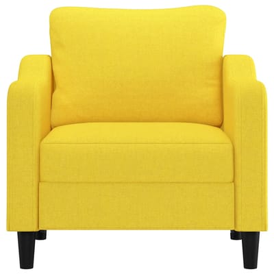 vidaXL - Fauteuil - 60 - cm - stof - lichtgeel