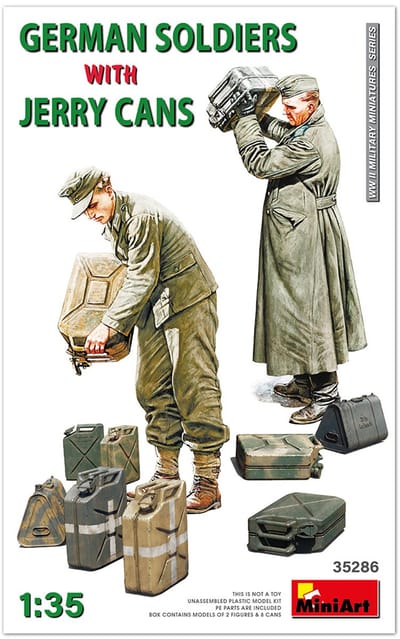MiniArt Modelbouwpakket Militaire voertuigen - 35286 German soldiers with jerry cans Plastic - 1:35 - Modelbouw
