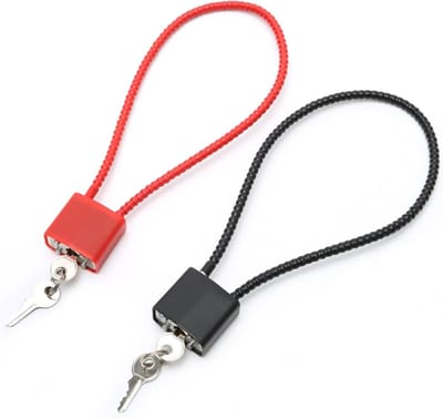 Set van 2 Stalen Kabel Hangsloten met Gelijkaardige Sleutels, Geschikt voor Fietsen, Koffers en Sportlockers