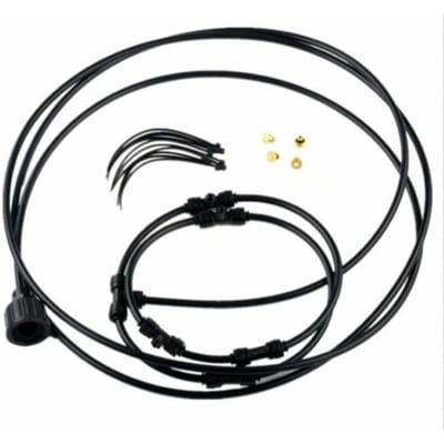 Ventilator Nevel Kit Koeling Bevochtiging Ventilator Nevelring Buitenventilator Nevel Koelsysteem voor Thuis 12 inches zwart