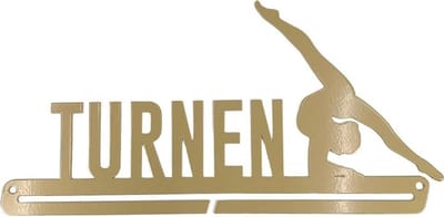 Sparkle&Dream Medaillehanger 'Turnen' Goud 1 laags - voor turnen en gymnastiek