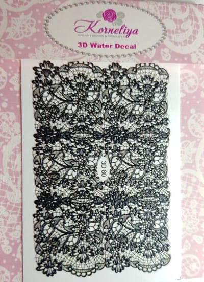 Korneliya 3D Waterdecal - 3D 080 Black