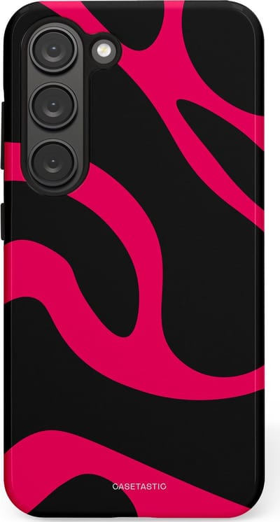 Casetastic Hoesje Geschikt voor Samsung S23 - Stijlvolle Beschermende Duo-layer Case - Hotpink Camoprint