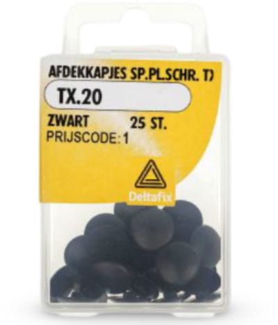 Deltafix - Afdekkap sp.pl.schr. tx20 zw 25st