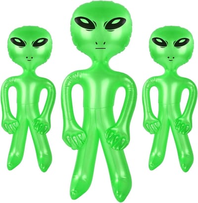 Opblaasbare Aliens - Buitenaardse Ballonnen - Feestdecoratie - Realistisch Design - Tot 90 cm - Groen