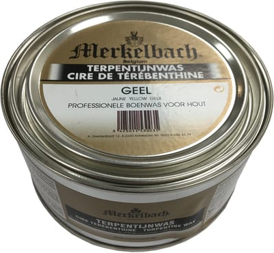 Merkelbach - Terpentijnwas - Geel - 375 ml - Professionele boenwas voor hout