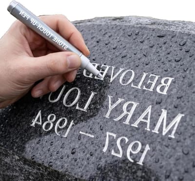Grafsteen Verfstift - Steen Marker - Letters Herstellen - Fijne Punt - 133 cm - Zilver