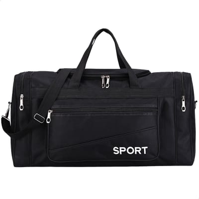 RENALUX Sporttas Heren en Dames - Reistas - Weekendtas - Sport Tas - Sporttas met Schoenenvak - Zwart