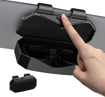 Zonnebrilhouder Auto - Brillen Clip - Veilig Opbergen - Handige Clip Organizer - 17 x 4.5 x 8.5 cm - Zwart