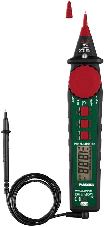 Parkside PSM2B4 digitale tweepolige Spanningstester 0-600V met LCD display - Duspol