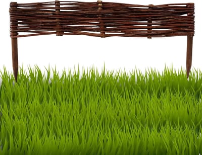 Bedrand van wilgenhout - Tuinafscheiding wilg - Gazonrand aanleggen - Handgemaakt vlechtwerk - 10x60 cm - Natuurlijk
