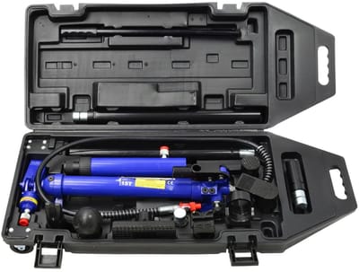 GEKO Krachtige hydraulische krikset - 15 ton - veelzijdige toepassingen - robuust ontwerp